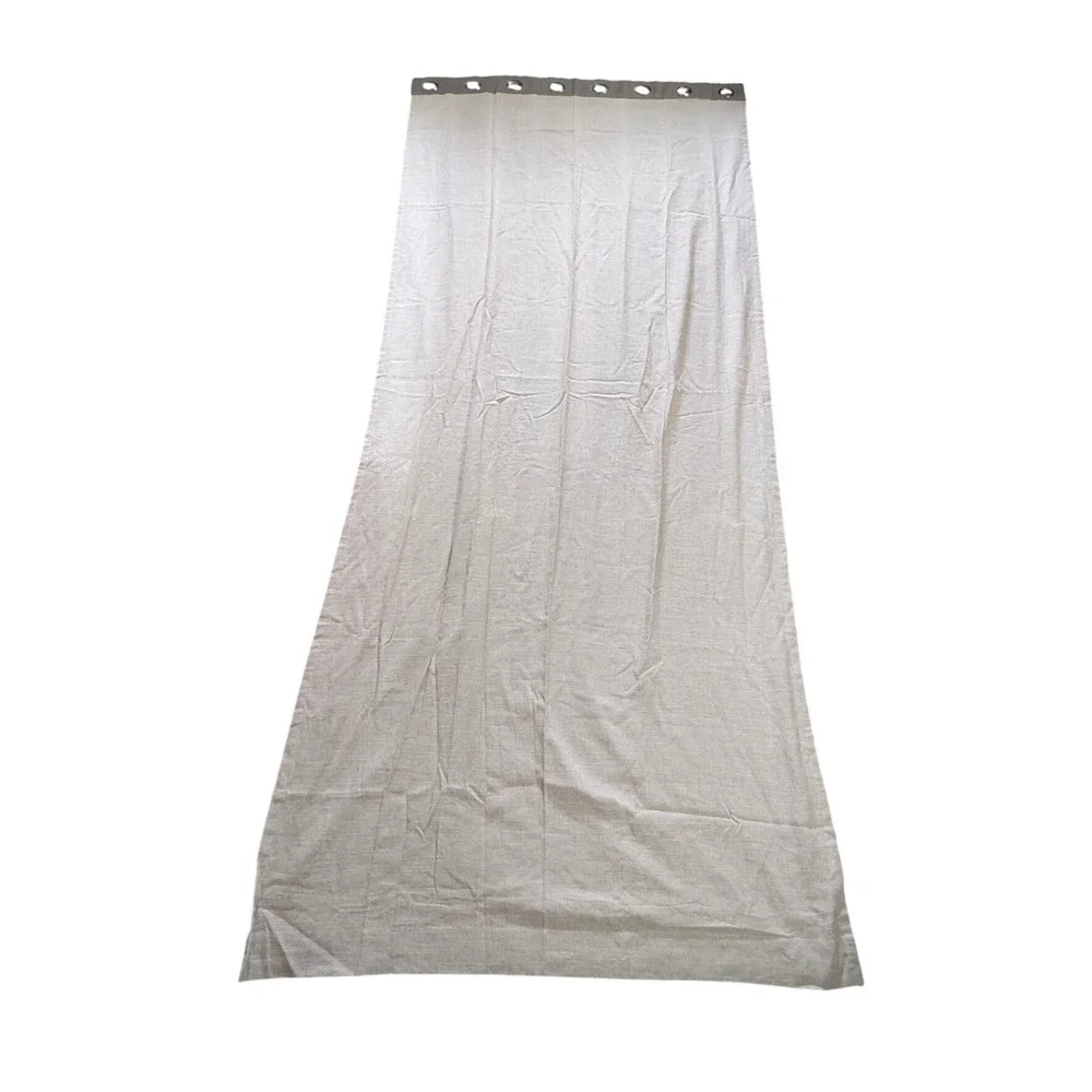 Unbranded‎ Curtain Panel PAIR Beige Linen Blend Grommet Top Quiet Luxury